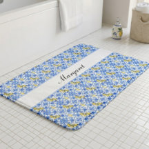 Motif de carreaux bleus Azulejo citron personnalis