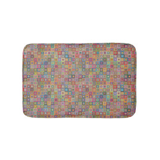 Tapis De Bain Motif de carreaux géométriques rétro