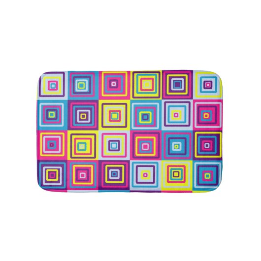 Tapis De Bain Motif de Carrés (Devant)