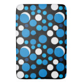 Tapis De Bain Motif de cercles bleus et blancs (devant Vertical)