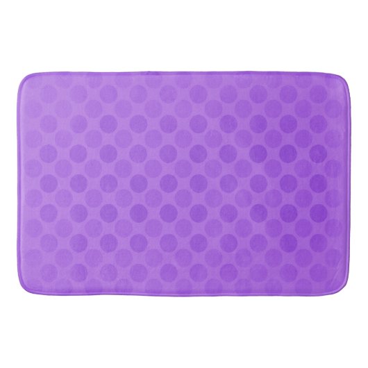 Tapis De Bain Motif de cercles violets défraîchi (Devant)