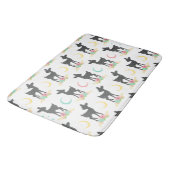 Tapis De Bain Motif de cerfs, Cerf de bébé, Boho, Fleurs, Lune (Angle)