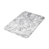 Tapis De Bain Motif de chat (Angle)