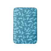Tapis De Bain Motif de chat bleu (Devant (Vertical))