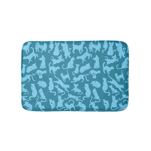 Tapis De Bain Motif de chat bleu (Devant)