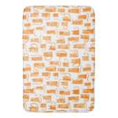 Tapis De Bain Motif de chat orange (devant Vertical)