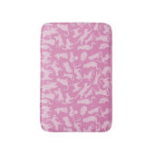 Tapis De Bain Motif de chat rose (Devant (Vertical))