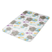 Tapis De Bain Motif De Chats, Chats Mignons, Chatons, Poisson (Angle)
