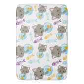 Tapis De Bain Motif De Chats, Chats Mignons, Chatons, Poisson (devant Vertical)