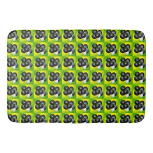 Tapis De Bain Motif De Chaux Et De Pelouse Jaune,