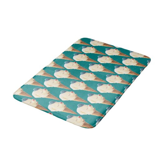 Tapis De Bain Motif de chiot à crème glacée (Angle)