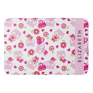 Tapis De Bain Motif De Chouettes, Chouettes Mignonnes, Chouettes