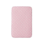 Tapis De Bain Motif de clé grecque rose (Devant (Vertical))