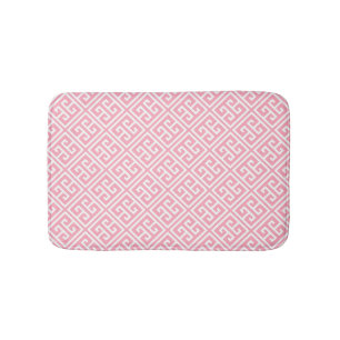 Tapis De Bain Motif de clé grecque rose