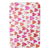 Tapis De Bain Motif de coeur Rouge rose moderne (devant Vertical)