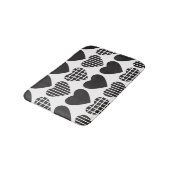 Tapis De Bain Motif de coeurs noirs mignons (Angle)