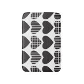 Tapis De Bain Motif de coeurs noirs mignons (Devant (Vertical))