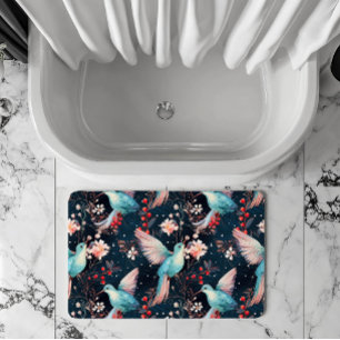 Tapis De Bain Motif de colibris d'hiver