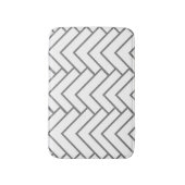 Tapis De Bain Motif de conception géométrique gris profond moder (Devant (Vertical))