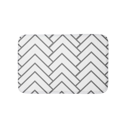 Tapis De Bain Motif de conception géométrique gris profond moder (Devant)