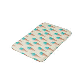 Tapis De Bain Motif de cône de glace bleu, jaune clair (Angle)