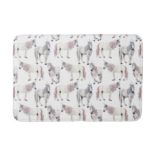 Tapis De Bain Motif de conte de fées de licorne d'aquarelle