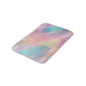 Tapis De Bain Motif de couleur pailleté pastel abstrait chic (Angle)