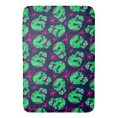 Tapis De Bain Motif de crânes Neon Zombie (devant Vertical)