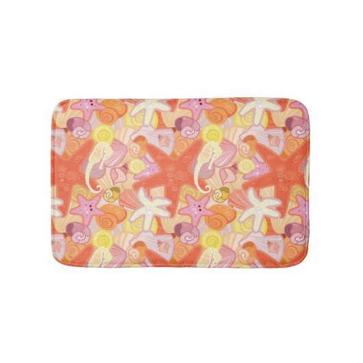 Tapis De Bain Motif de créature maritime Pastel (Devant)