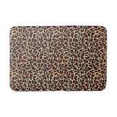Tapis De Bain Motif de crème Brown de peau de léopard - (Devant)