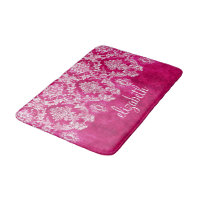 Motif de Damas de Grunge rose chaud Monogramme per