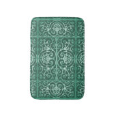 Tapis De Bain Motif de défilement vert Sage (Devant (Vertical))