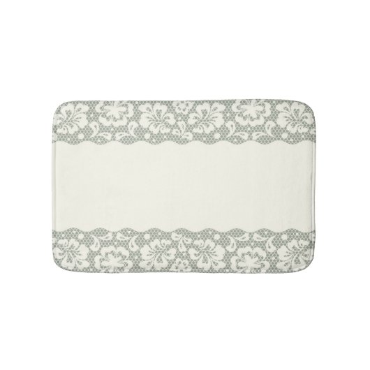 Tapis De Bain Motif de dentelle, cru 5 de fleur (Devant)