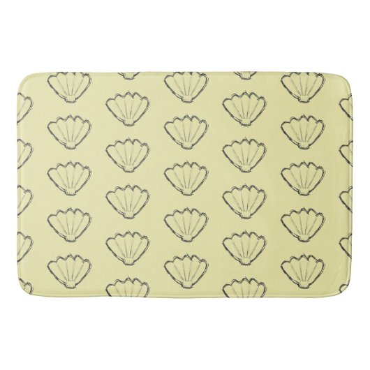 Tapis De Bain Motif de dessin Esquisse de coquillage (Devant)