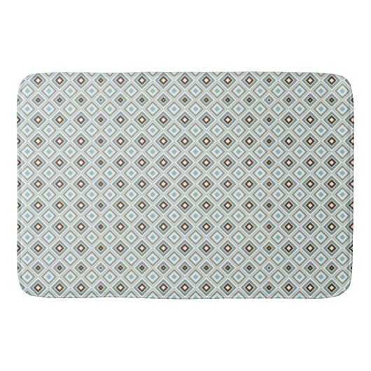 Tapis De Bain Motif de diamant géométrique rétro (Devant)