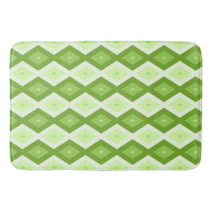 Tapis De Bain Motif de diamant vert Chartreuse
