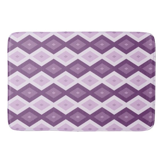 Tapis De Bain Motif de diamant violet (Devant)