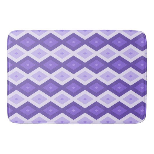 Tapis De Bain Motif de diamant violet (Devant)