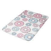 Tapis De Bain Motif De Donuts, Donuts Roses, Donuts Bleus (Angle)