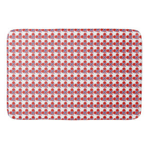 Tapis De Bain Motif de drapeau cœur norvégien