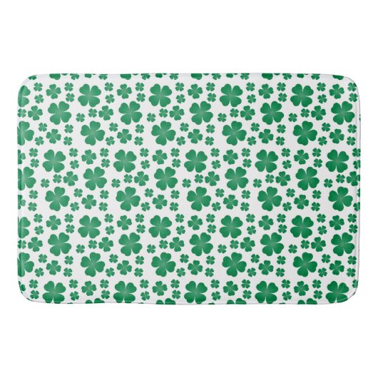 Tapis De Bain Motif de fermeture à quatre feuilles vert (Devant)