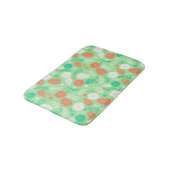 Tapis De Bain Motif de feuillage vert et orange (Angle)