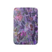 Tapis De Bain Motif de feuille de feuillage abstrait rose violet (Devant (Vertical))