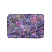 Tapis De Bain Motif de feuille de feuillage abstrait rose violet (Devant)