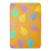 Tapis De Bain Motif de feuille rétro (devant Vertical)