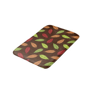 Tapis De Bain Motif De Feuilles, Feuilles Colorés, Feuilles D'Au