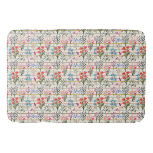 Tapis De Bain Motif de fleur d'aquarelle moderne