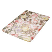 Tapis De Bain Motif de fleur rose de cru rose romantique (Angle)