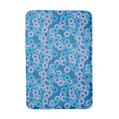 Tapis De Bain Motif de fleurs Art déco - tons bleus (Devant (Vertical))