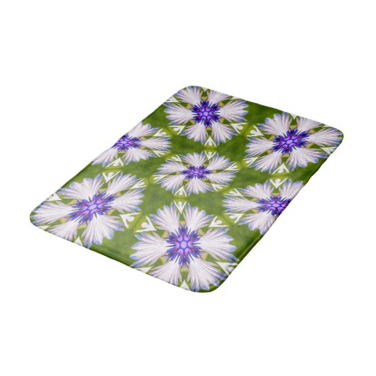Tapis De Bain Motif de fleurs blanches (Angle)